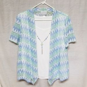 ALFRED DUNNER women's tank& lace cover.